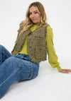 Esqualo Tweed Boucle Gilet, Green