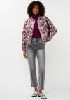 Esqualo Metallic Mosaic Bomber Jacket, Purple Multi