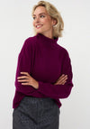 Esqualo Wool Roll Neck Knit Jumper, Purple