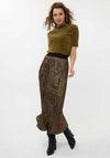 Esqualo Crushed Foil Skirt, Gold