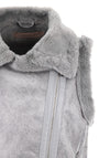 EsQualo Suede Fur Sleeveless Gilet, Light Grey