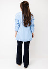 Esqualo Striped Faux Pocket Detail Blazer, Blue