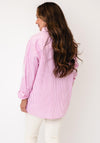 Esqualo Striped With Floral And Bead Detail, Pink