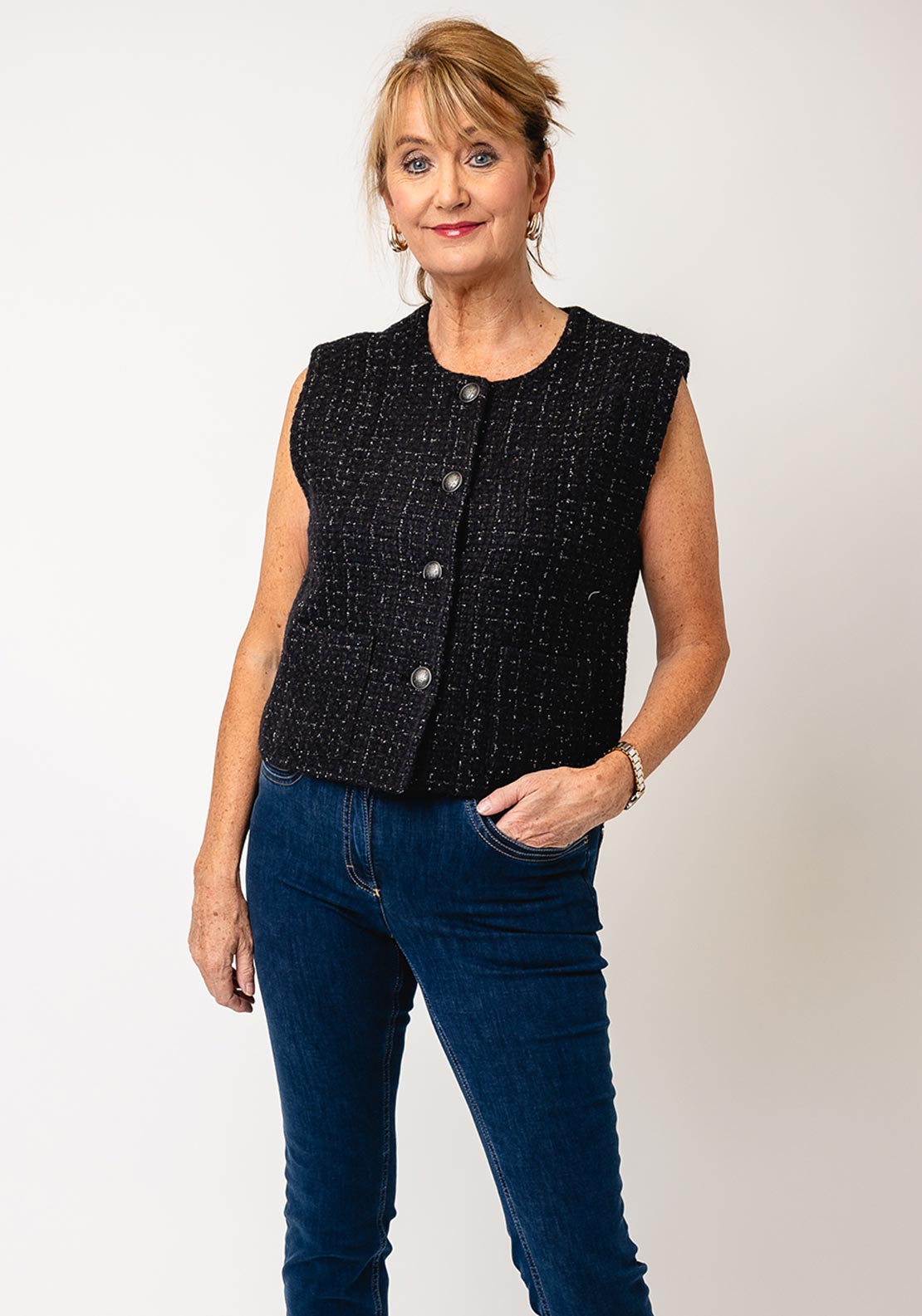 ESQUALO GILET TWEED