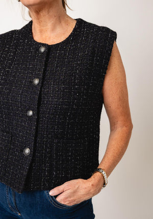 ESQUALO GILET TWEED