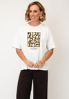 EsQualo Graphic Print T-Shirt, White Multi