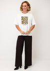 EsQualo Graphic Print T-Shirt, White Multi