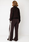 Esqualo Pleated Contrast Stripe Bomber Jacket, Brown