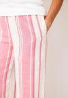 EsQualo Striped Wide Leg Trousers, Pink