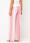 EsQualo Striped Wide Leg Trousers, Pink
