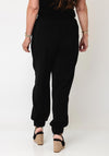 EsQualo Straight with Cuff Leg Trousers, Black