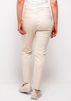 Esqualo High Waisted Slim Leg Trousers, Light Stone