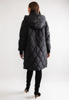 Etage Quilted Hooded Coat Black, Charcoal Grey