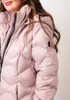 Etage Hooded Quilted Puffer Coat, Pink