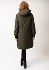 Etage Quilted Hooded Coat, Dark Army