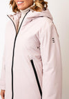 Etage Waterproof Rain Print Hooded Coat, Pink