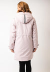 Etage Waterproof Rain Print Hooded Coat, Pink