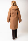 Etage Waterproof Rain Print Hooded Coat, Camel
