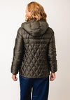 Etage Down Mix Quilted Hooded Jacket, Green