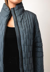 Etage Quilted Long Coat, Blue