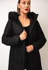 Etage Midi Length Puffer Coat, Black