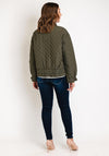 Etage Diamond Quilted Short Jacket, Army Green