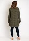 Etage Reversible Long Quilted Jacket, Army