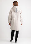 Etage Waterproof Rain Print Hooded Coat, Stone
