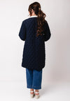 Etage Reversible Quilted Coat, Navy and Beige