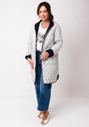 Etage Reversible Quilted Coat, Navy and Beige