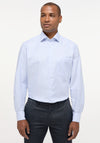 Eterna Mens Long Sleeved Micro Print Shirt, Blue