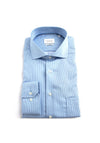 1863 by Eterna Stripe Comfort Fit Shirt, Blue & White