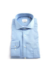 1863 by Eterna Stripe Comfort Fit Shirt, Blue & White
