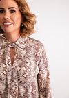 Eva Kayan Snake Skin Collar Blouse, Wine