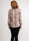Eva Kayan Snake Skin Collar Blouse, Wine