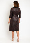 Eva Kayan Leather Look Midi Shirt Dress, Mocca
