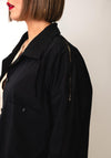 Eva Kayan Buttoned Shirt Jacket, Black