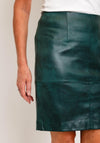 Eva Kayan Faux Leather Mini Skirt, Green