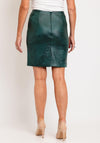 Eva Kayan Faux Leather Mini Skirt, Green