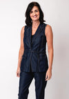 Eva Kayan Embellished Denim Waistcoat, Dark Blue