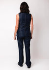 Eva Kayan Embellished Denim Waistcoat, Dark Blue