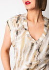 Eva Kayan Abstract Animal Print Vest Top, Beige