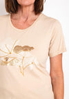 Eva Kayan Sequin Print Cotton T-Shirt, Beige