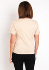 Eva Kayan Sequin Print Cotton T-Shirt, Beige