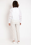Eva Kayan Lace Trim Embroidered Shirt, White