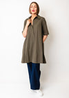 Eva Kayan Short Sleeve Shirt Dress, Green