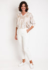 Eva Kayan V-Neck Shimmery Sweater, Gold