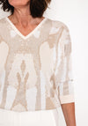 Eva Kayan V-Neck Shimmery Sweater, Gold