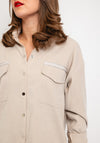 Eva Kayan Tallie Subtle Corduroy Blouse, Latte