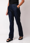 Eva Kayan Embellished Flared Jeans, Dark Blue